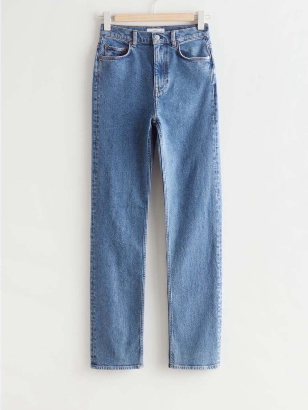 & Other Stories Favourite Cut Cropped Mid Rise Straight Leg Jeans 29 Tall